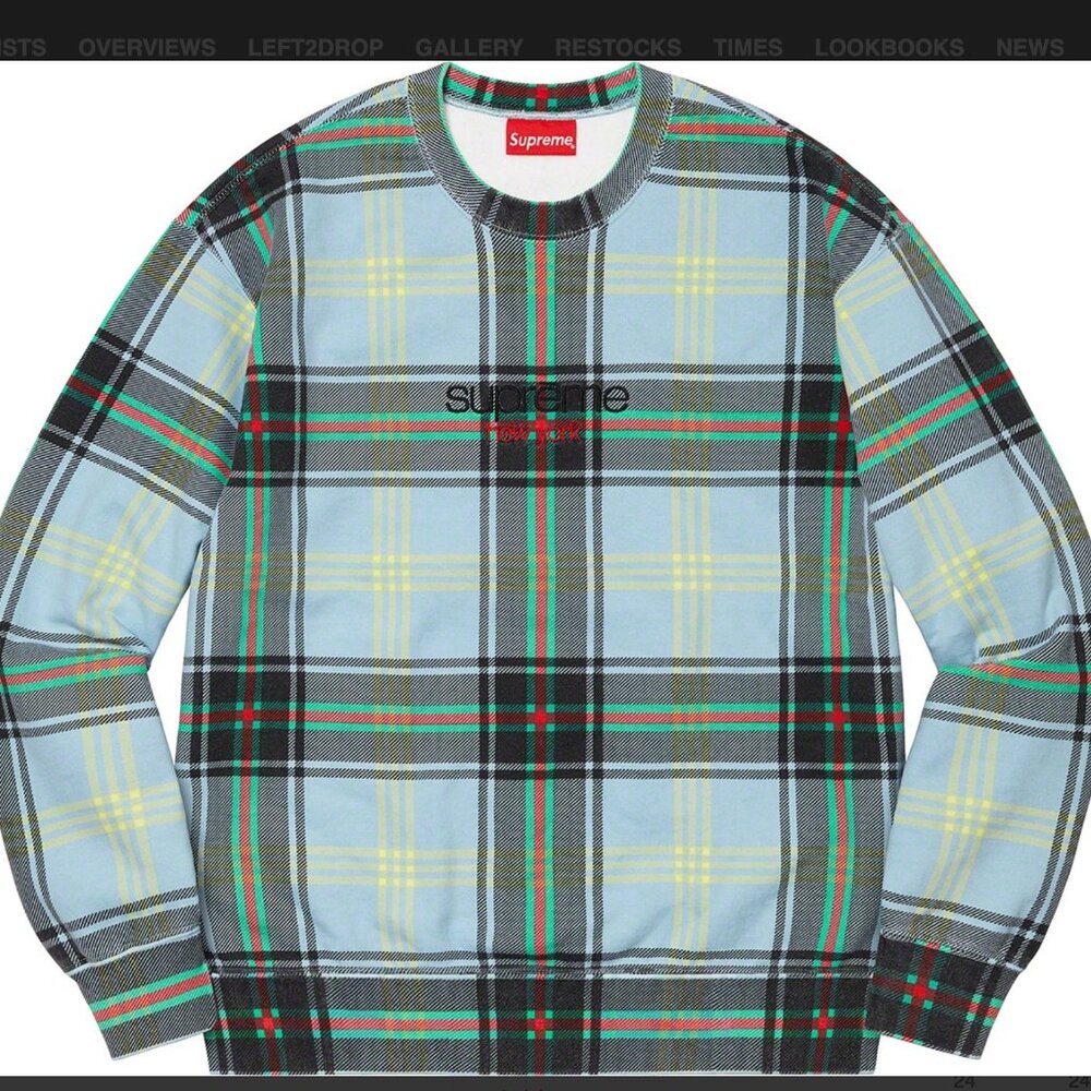 Supreme Plaid Crewneck
